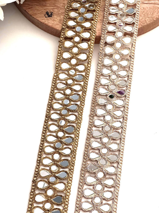 Vintage Inspired Mirror Belt Rose Gold