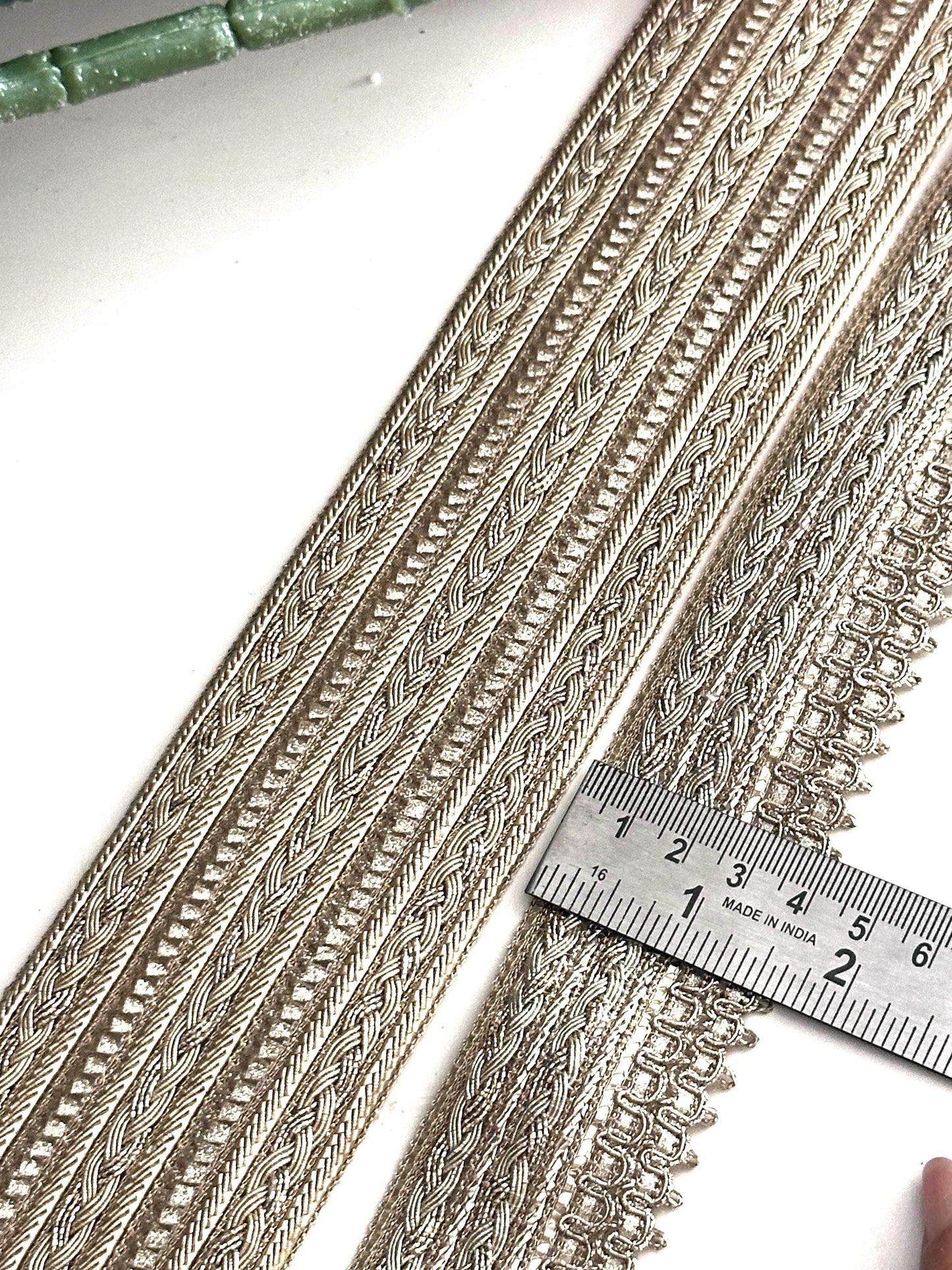 Gold Metallic Embroidered Ribbon Luxe Craft Trim for Sewing Costumes