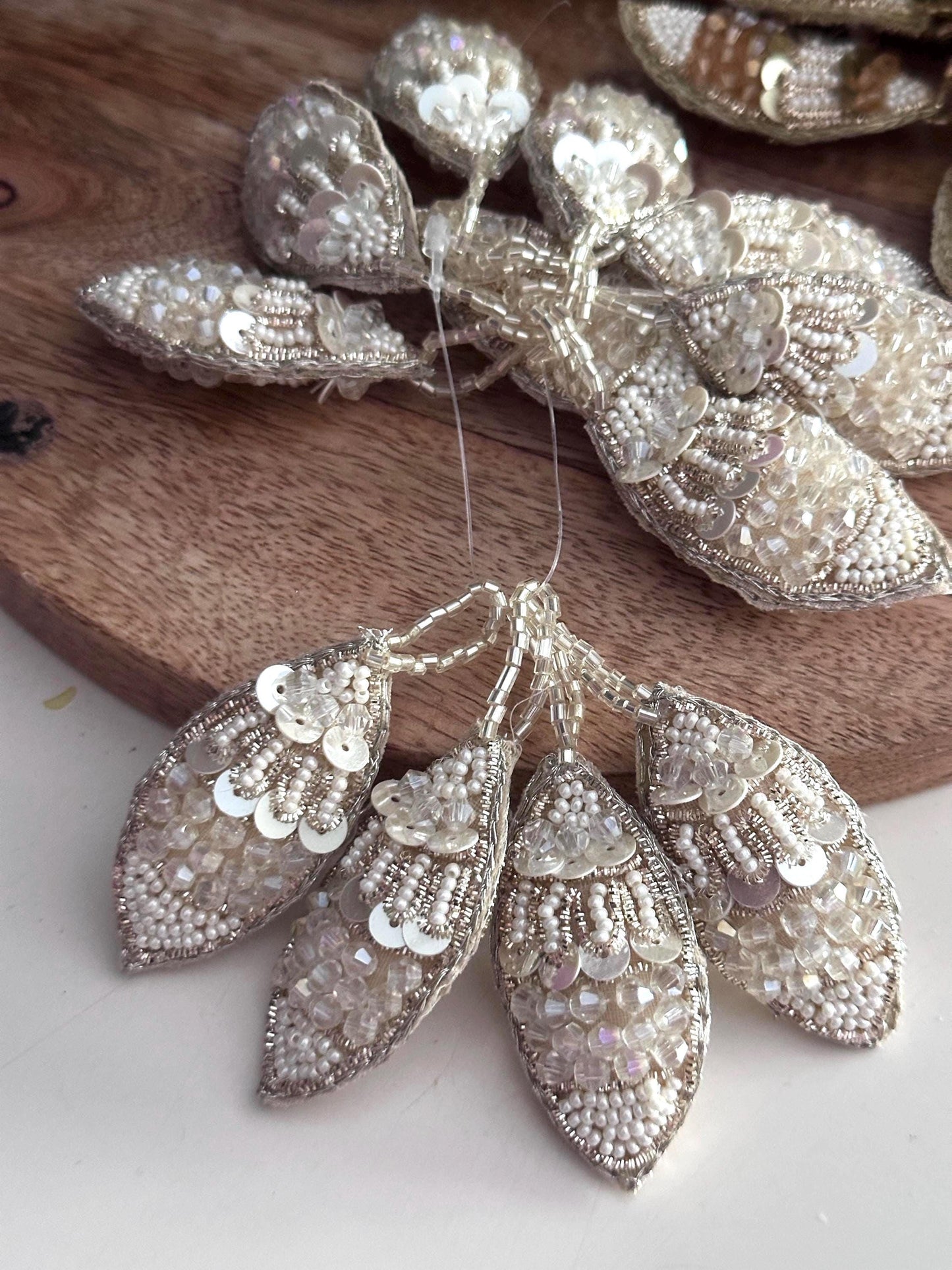 Handmade Beaded Embellishment Drop Sequin Crystal