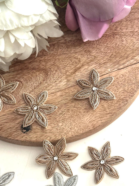 Rhinestone Flower Appliqué Patch
