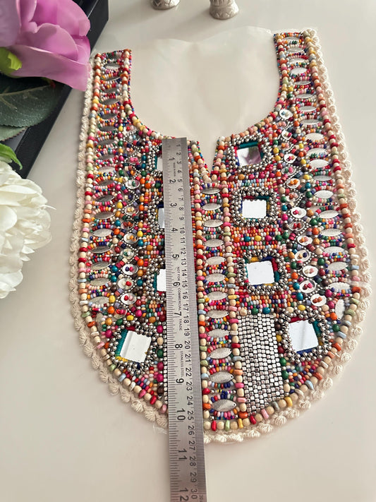 Boho Neck Patch for Dresses Mirror Applique