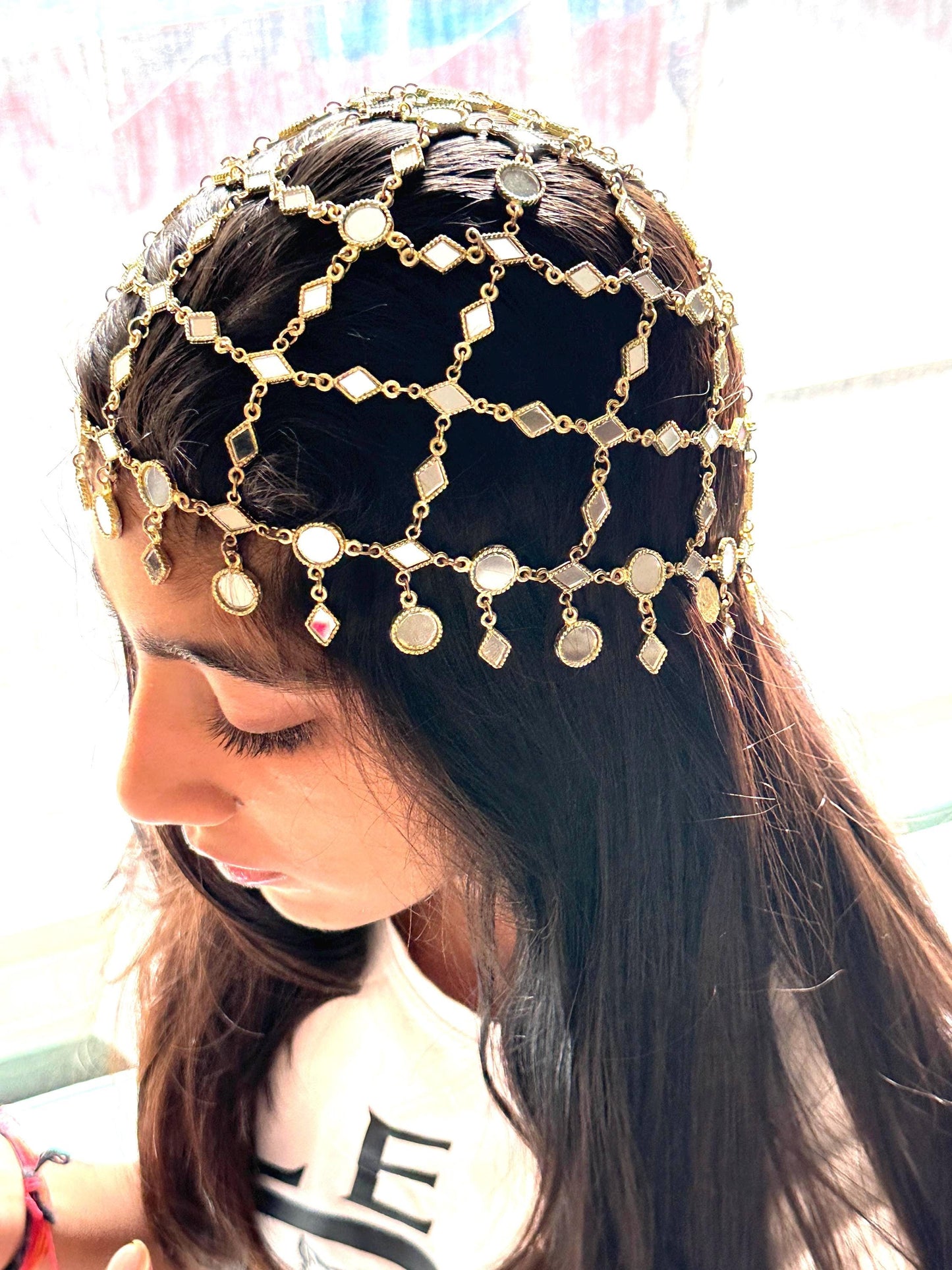Gold Chain Headpiece Boho Festival Head Jewelry