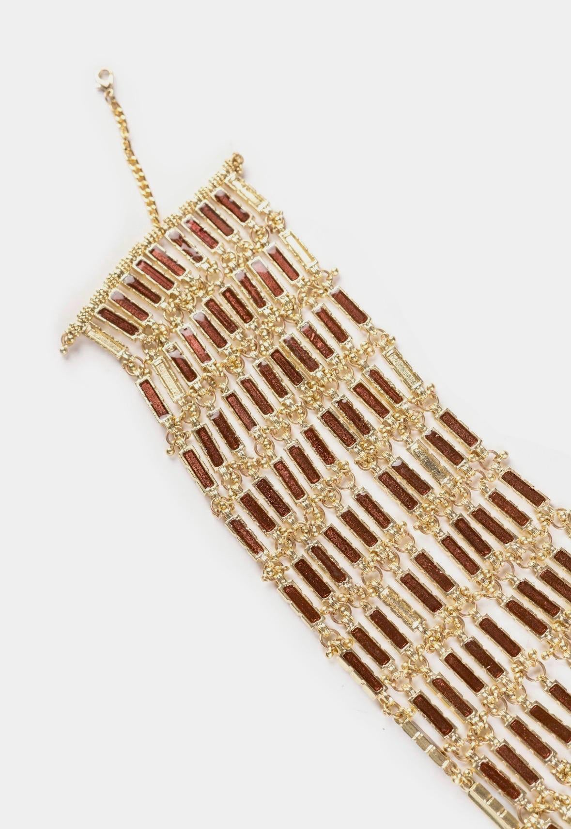 Gold Statement Choker Necklace
