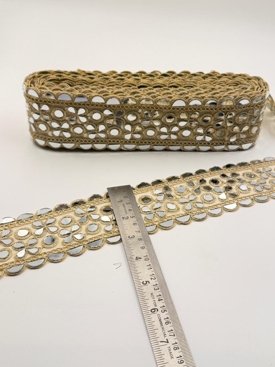 Designer Real Mirror Lace Trim