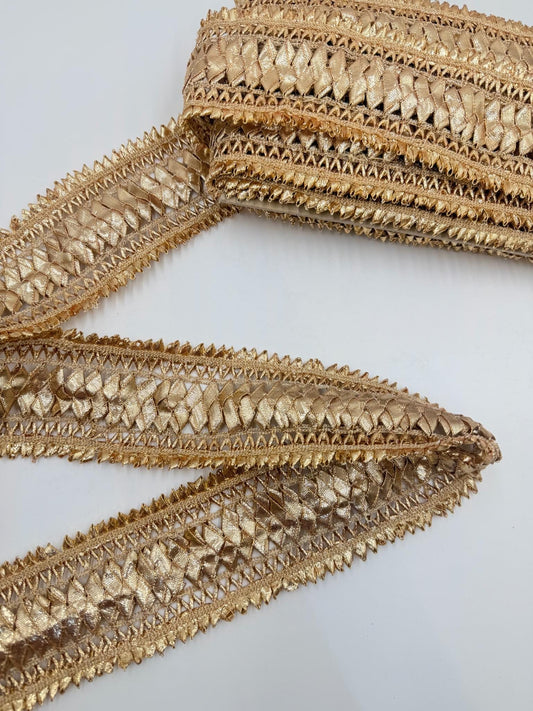 Handwoven Gota Patti Lace Trim
