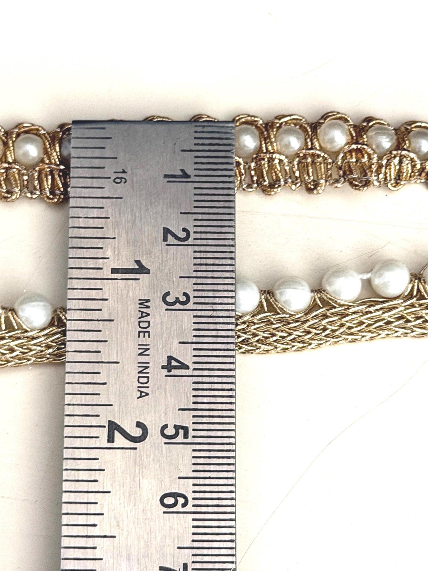 Champagne Gold Pearl Beaded Trim