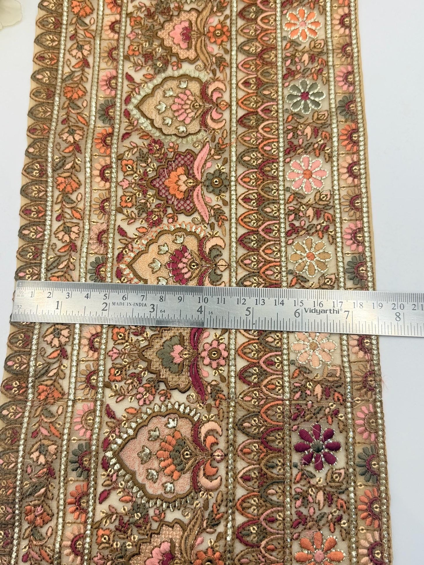 Handmade Indian Embroidered Border Trim