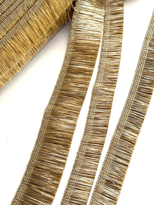 Metallic Gold Bullion Fringe Trim