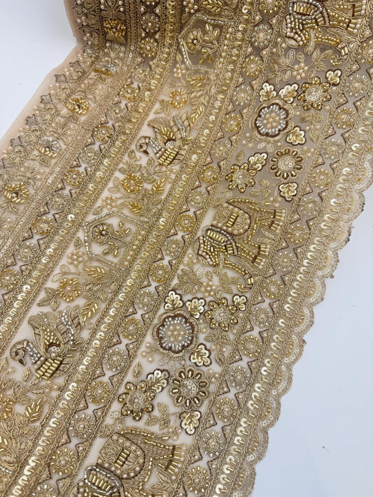 Luxury Elephant Motif Bridal Couture Trim