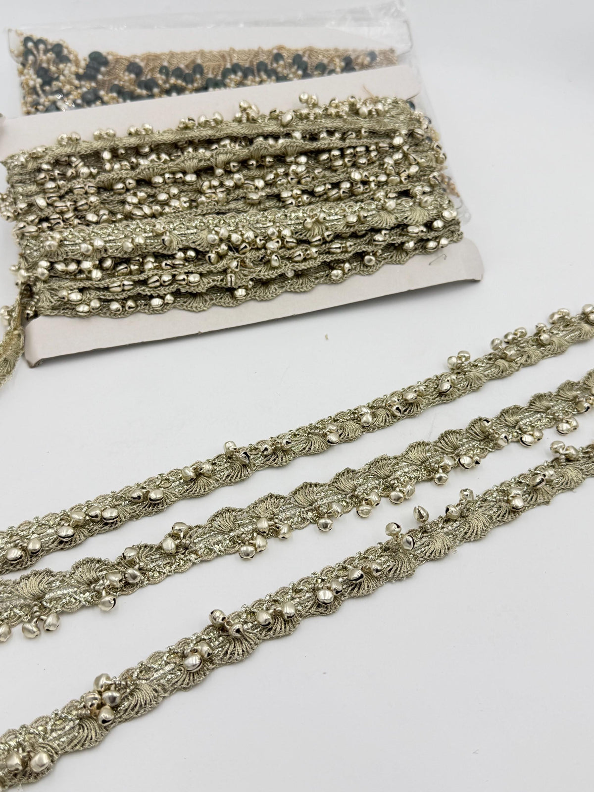 Ghungroo Lace Trim Metallic Bell Border