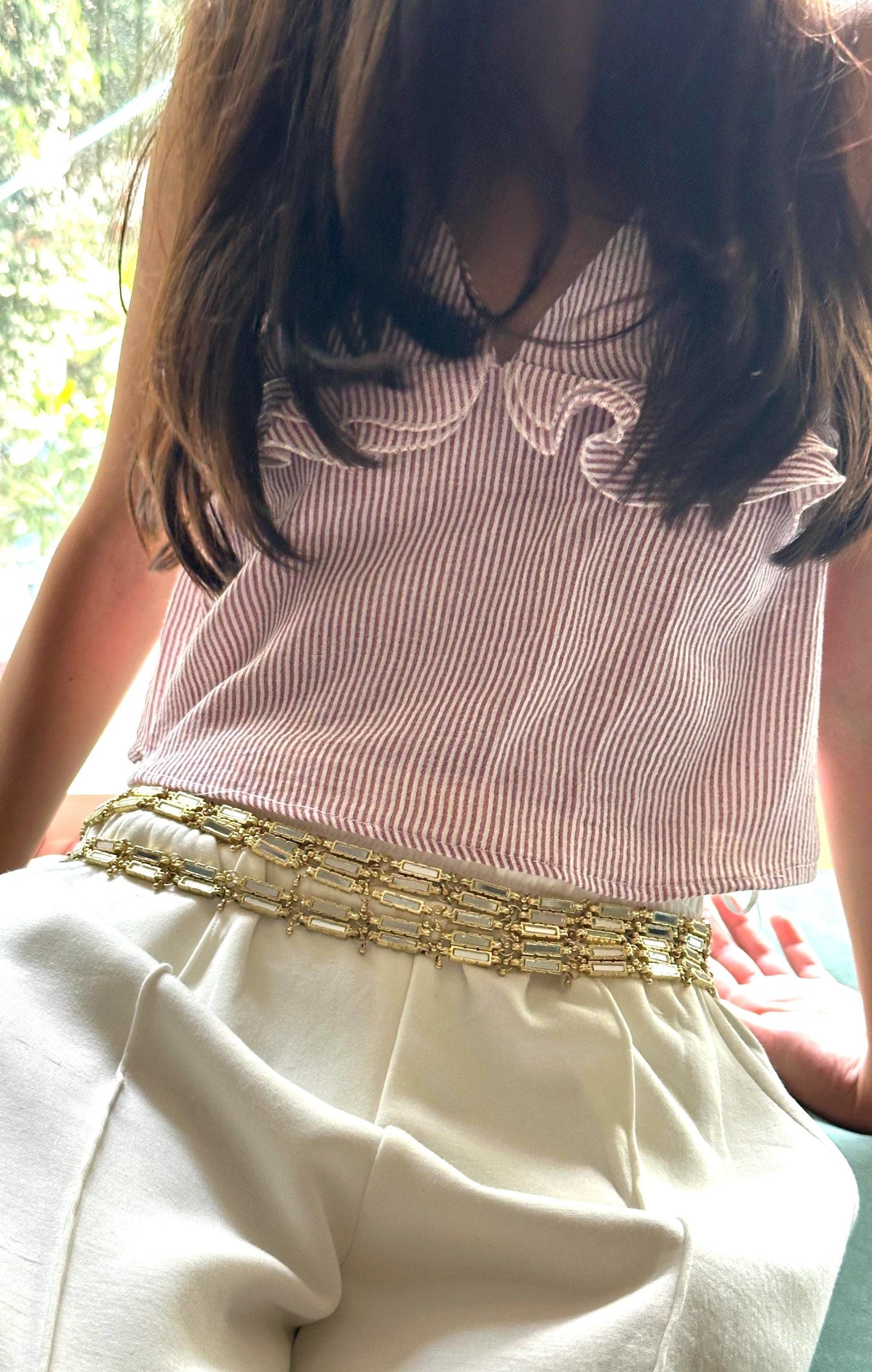Wear it 2 Ways Glass Crystal Choker Belt luxury Statement Metal Jewelry  Bridal Waist Belt & Necklace  Adjustable Gold Chain Belt