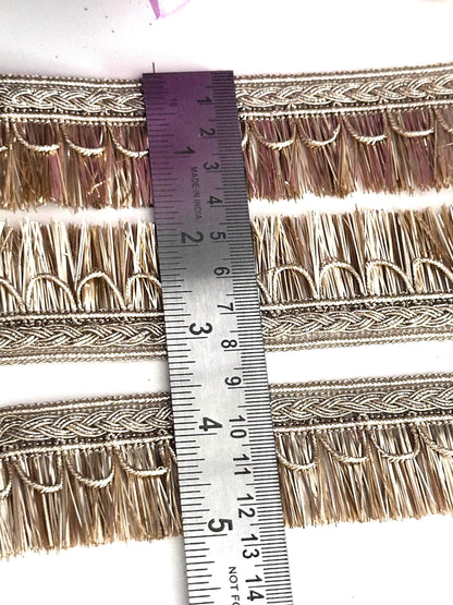Metallic Fringe Lace Gold