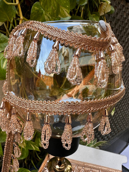 HandMade Glass Bead Bohemian Decorative Tassel Gothic Tassel Lace Belly Dance