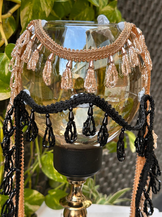 HandMade Glass Bead Bohemian Decorative Tassel Gothic Tassel Lace Belly Dance