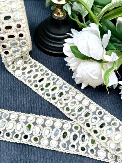 White Boho Cotton Lace Trim Mirror Boho Lace For Beach Wedding Dress Bohemian Outfit Crafting Bag Headband Belt Boho Style dreamcatcher Lace