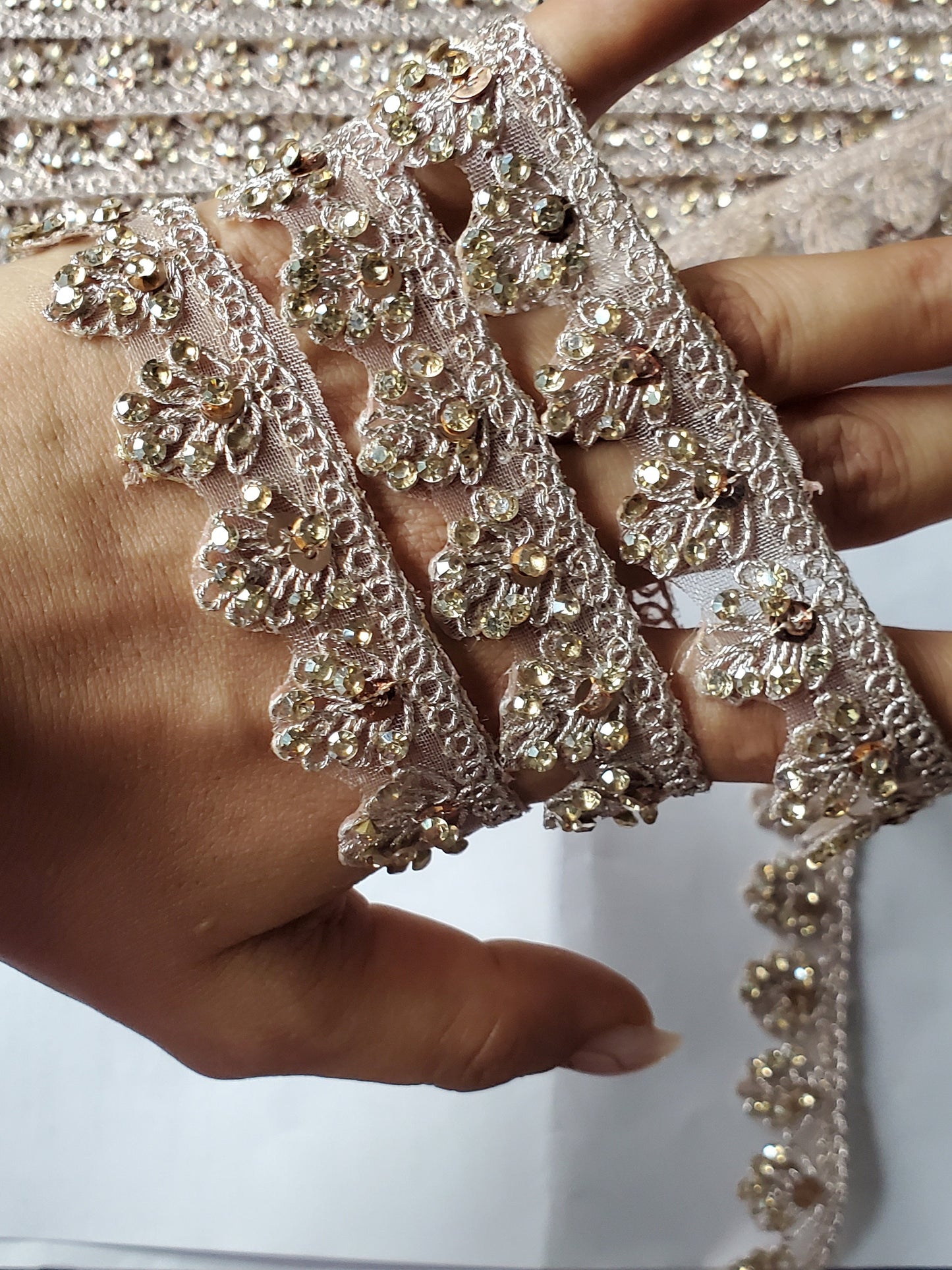 Subtle Beaded Zircon Trim