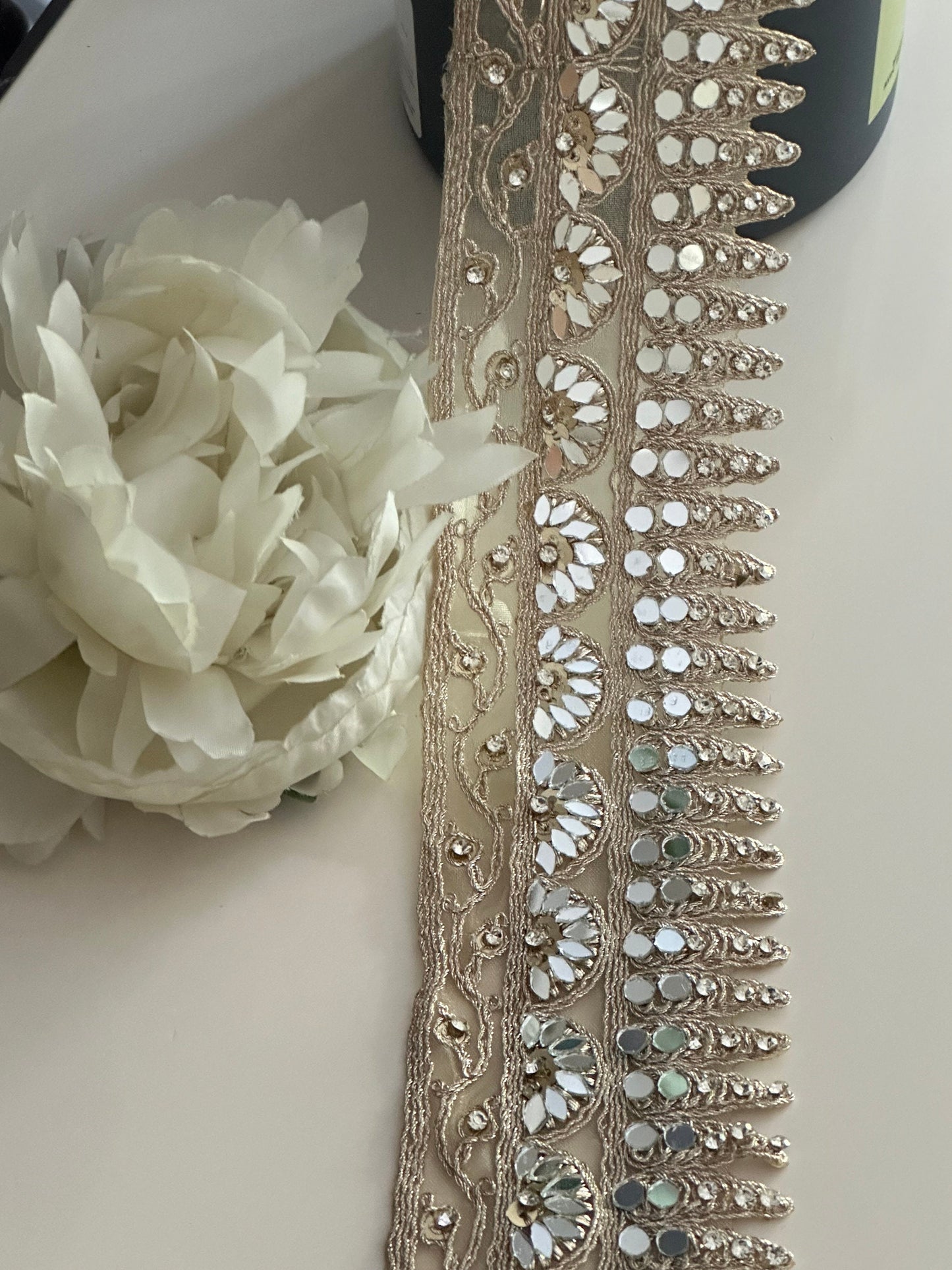 Pale Gold Elegant Lace