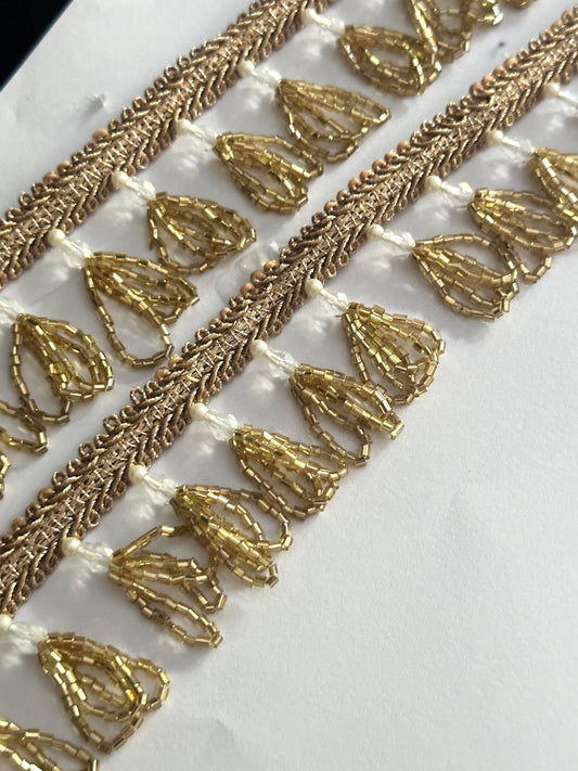 Pearl Cutdana Decorative Tassel Pendant Latkan Tassel Trim Boho Tassel Trim