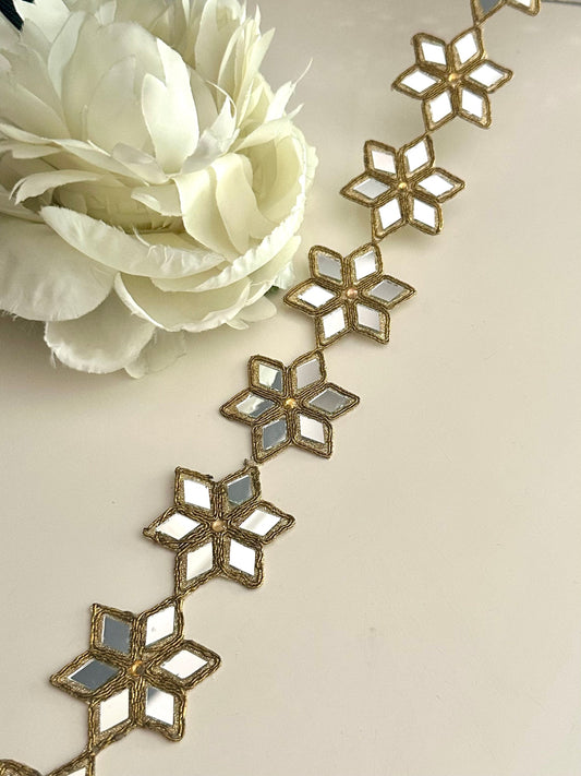 Antique Floral Mirror Trim