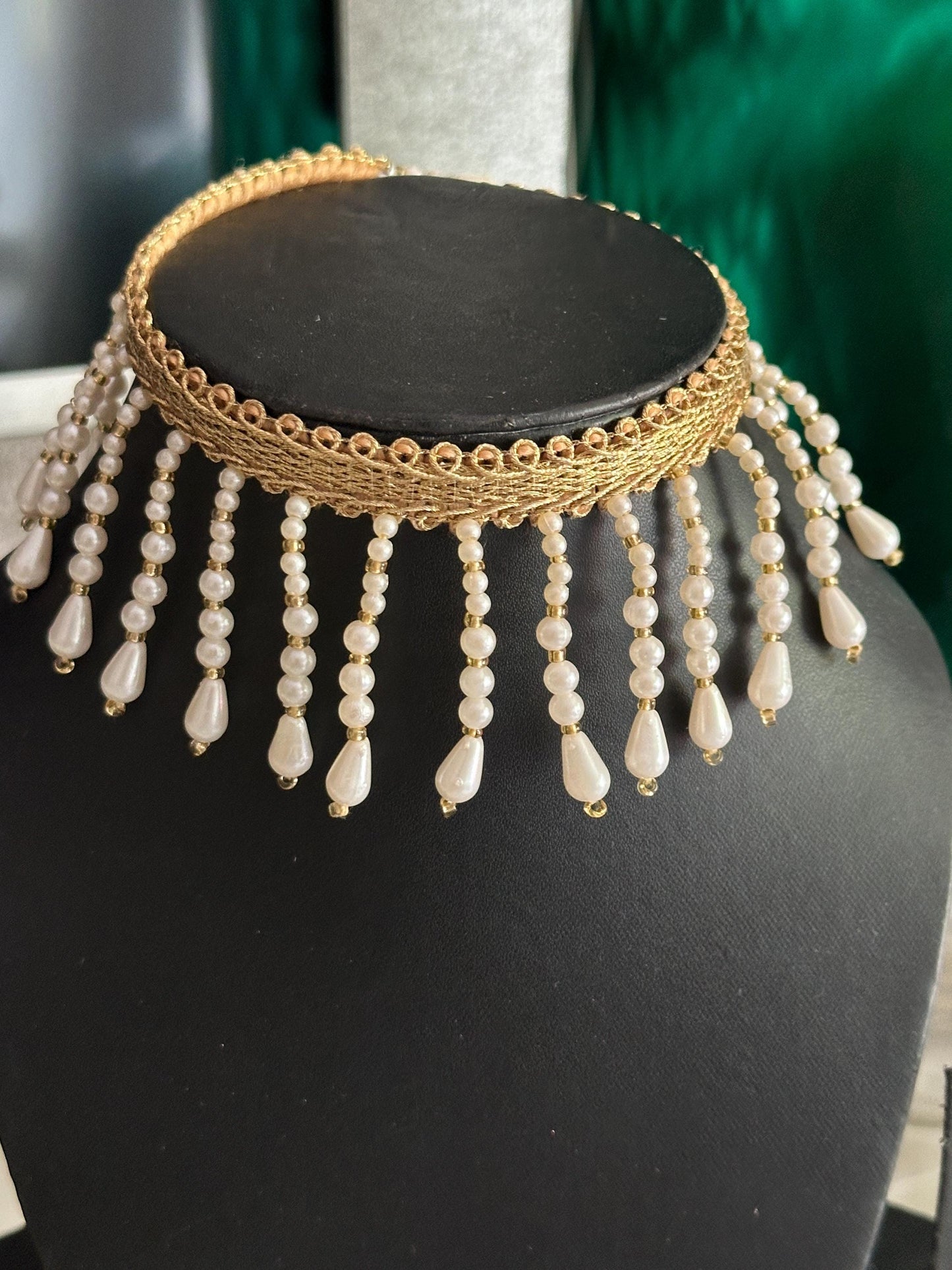 Pearl & Cutdanna Long Decorative Tassel Trim Boho Tassel Latkan Dupatta Tassel 7cm