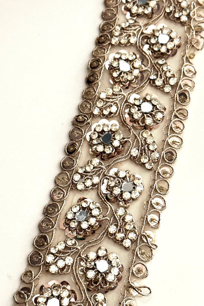 Floral Sheer Embroidery Trim
