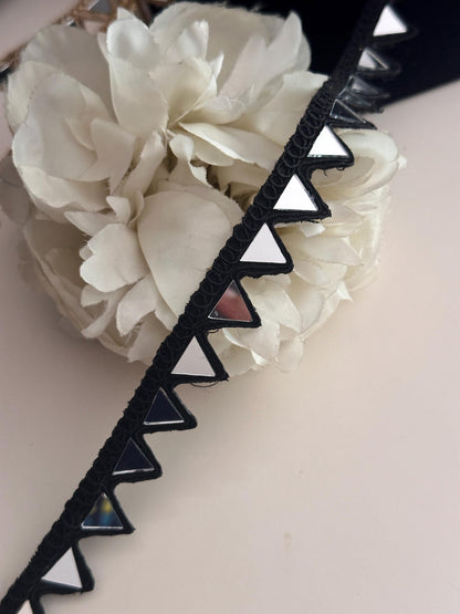 Mirror Trim Geometric Pattern Indian Embroidery Ribbon for Wedding Dress