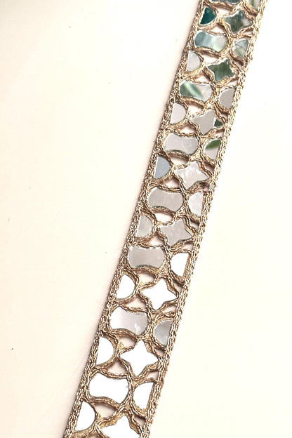 Mirror Choker Trim Indian Resort Wear Fashion Fabric Trim Music Festival Accessory