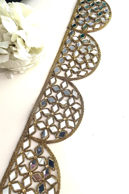 Scallop Antique Handcrafted mirror work Border Belts Kaftans Cinturon Espajo Wedding & party