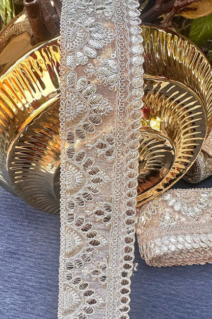 Gota Patti Embroidered Indian Border 5cm Bridal Belt Wedding Dress Decorative Indian Lace
