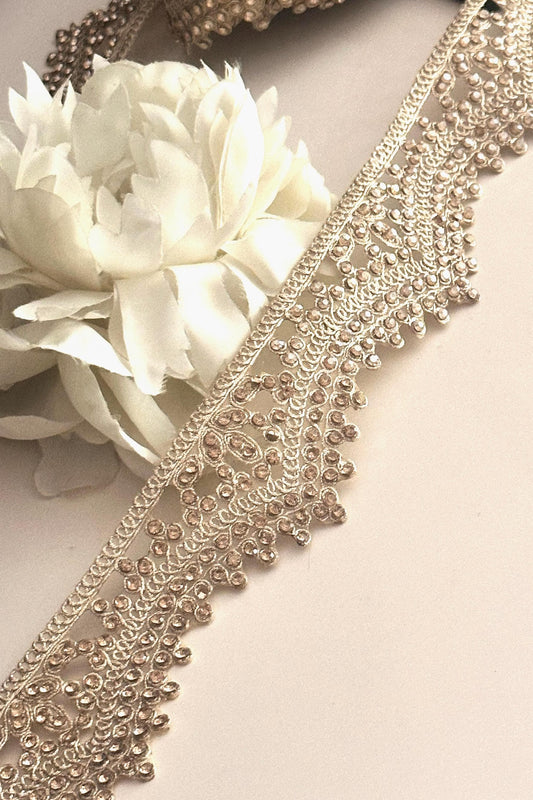 RhineStone Bridal Headpiece & Wedding Veil Fabric Trim Rhinestone WaistBand