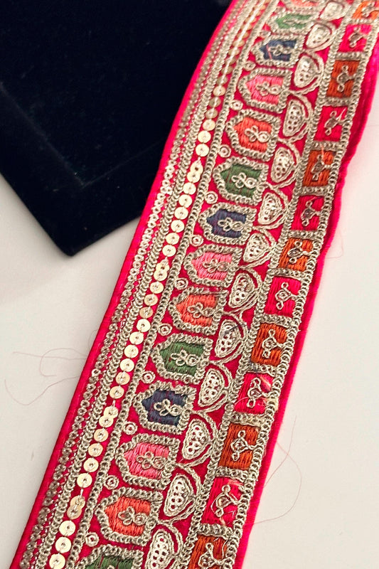 Indian Traditional Zari Sari Border For Bridal Fedtive Partry Lehnga Border