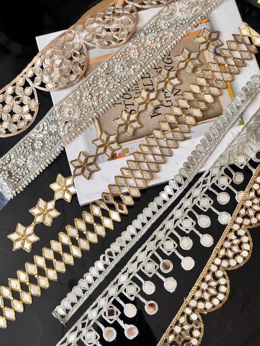 Mirror Trim Wedding Favour DIY Jewellery Kit 3 Each Assorted Choker & Waist Belt for Christmas Bachelorette Party Beach Wedding Girl Trip