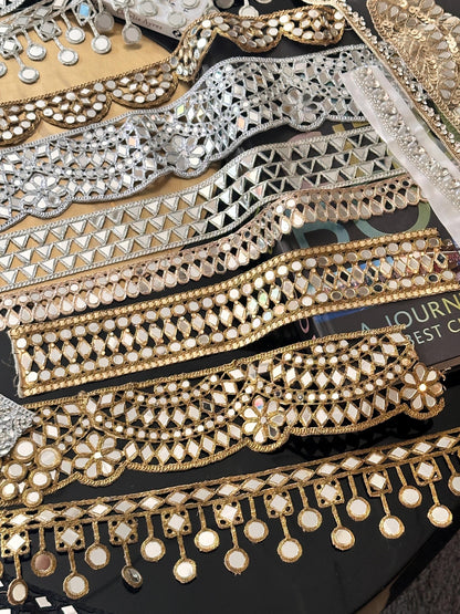 Mirror Trim Wedding Favour DIY Jewellery Kit 3 Each Assorted Choker & Waist Belt for Christmas Bachelorette Party Beach Wedding Girl Trip