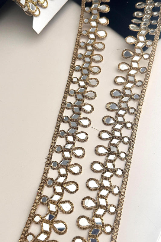Mirror Fabric Choker lace trim handcrafted custom jewelry for brides