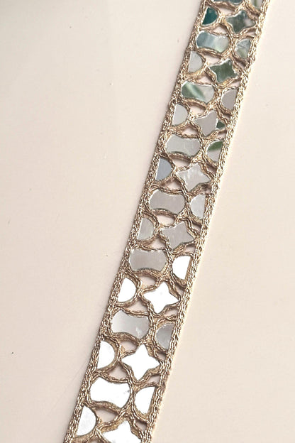 Mirror Choker Trim Indian Resort Wear Fashion Fabric Trim Music Festival Accessory