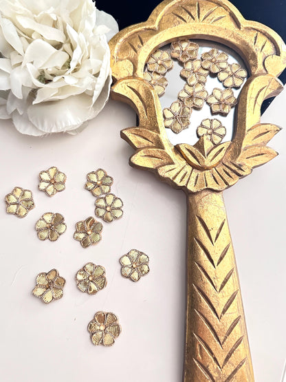 Applique Patch Bullion Zardosi Handmade 25pc Embellished Appliques Sewing