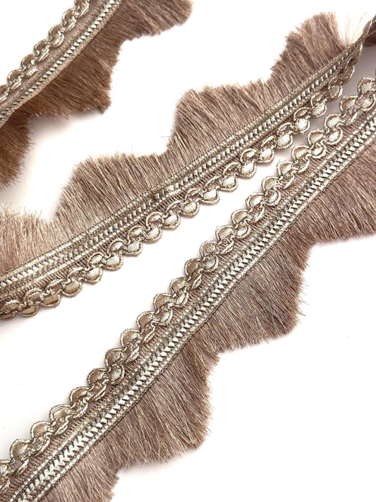Gold Metallic Fringe Gold Trim Fringe Tassel Saree Border Lace Wedding Gown Tassel Lace Trim