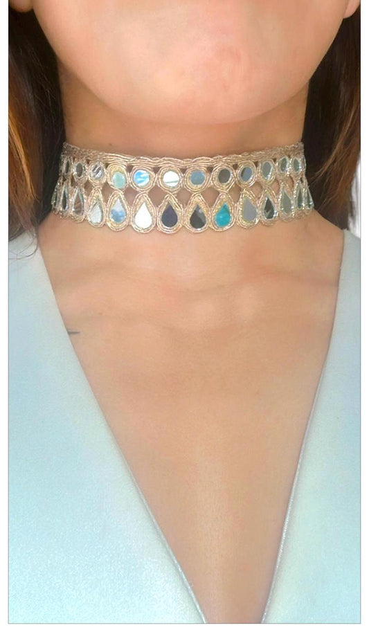 Handmade Lace Choker Necklace Nature Inspired Party Jewelry for Trendy Young Style Gothic Festival