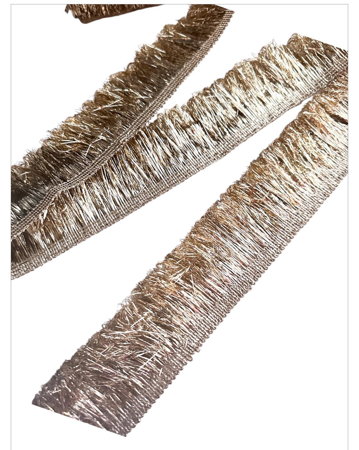 Luxurious gold Sabyasachi-style Kiran lace trim for wedding decor, saree edging, crafting, and upscale packaging