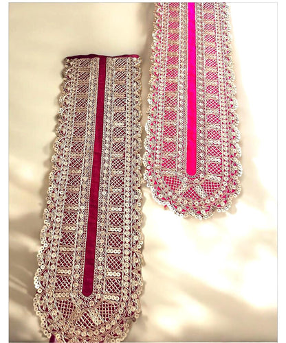 Black Velvet Neckline Embroidery with Golden Beads and Sequins for Kurti, Suit, Dress
Handcrafted Indian Neckline Embroidery with Golden Beads and Sequins for DIY Crafts
Traditional Indian Neckline Design with Golden Beads and Sequins for Bridal Wear