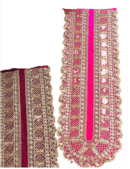 Black Velvet Neckline Embroidery with Golden Beads and Sequins for Kurti, Suit, Dress
Handcrafted Indian Neckline Embroidery with Golden Beads and Sequins for DIY Crafts
Traditional Indian Neckline Design with Golden Beads and Sequins for Bridal Wear