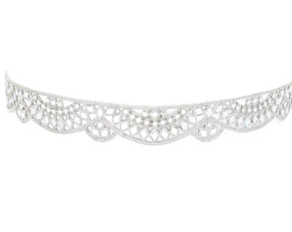 Mirror Belt Sparkling Crystal Choker Lace Waist Belt Gift Set Combo Bohemian Jewelry
