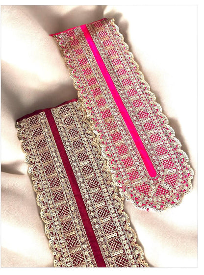 Black Velvet Neckline Embroidery with Golden Beads and Sequins for Kurti, Suit, Dress
Handcrafted Indian Neckline Embroidery with Golden Beads and Sequins for DIY Crafts
Traditional Indian Neckline Design with Golden Beads and Sequins for Bridal Wear