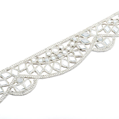 Mirror Belt Sparkling Crystal Choker Lace Waist Belt Gift Set Combo Bohemian Jewelry