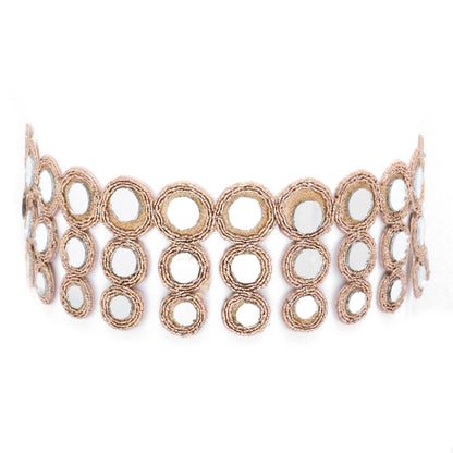 Mirror Lace Choker Neck Collar High-Shine Fabric Choker jewelry Layered Handmade Accessory
