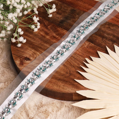 Sparkle and Shine: Handmade Luxury Rhinestone Crystal Lace for Bridal Veils and More