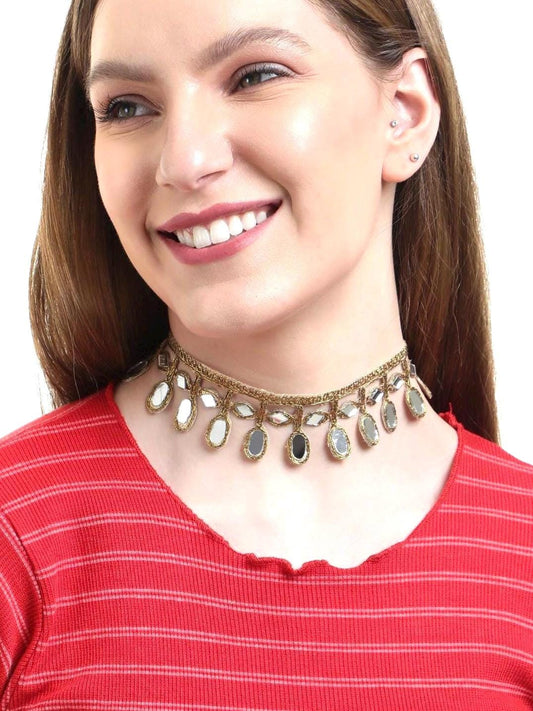 Statement Choker Necklace Handmade Minimalist Fabric Jewellery Unique Bold Fashion Design Choker