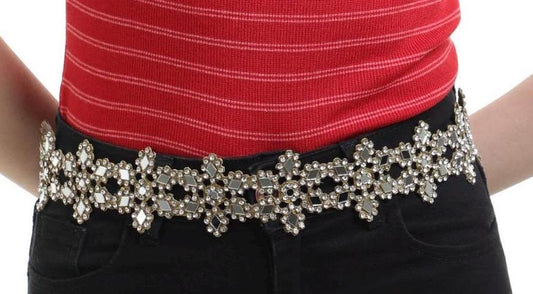 Glamorous Necklace Lace Choker Rhinestone Unique Handcrafted Party Necklace