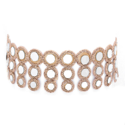 Sparkle Ora Cascade Necklace High-Shine Fabric Choker jewelry Layered Handmade Accessory