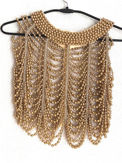 Rhinestone Pearl Handmade Bridal Cape Wedding Veil Shoulder Coverup